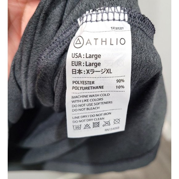 Athlio Mens Athletic Fit Crew Neck Gray T-Shirt Moisture-Wicking Fabric Size L - Picture 4 of 9